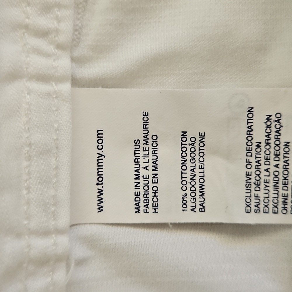 Tommy Hilfigerā White Cotton Bermuda Shorts Nautical Beach Size 10 - Picture 12 of 13